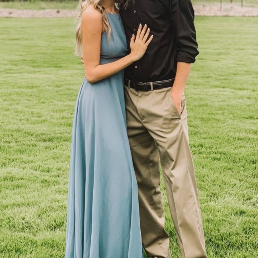 Lulus | Mythical Kind of Love Slate Blue Maxi Dress